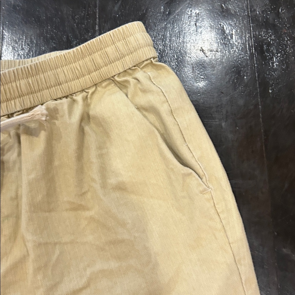 Beige Drawstring Pants - Picture 3 of 5